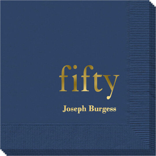 Big Number Fifty Napkins